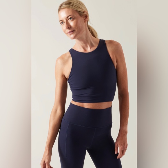 NWT Athleta Conscious Crop A-C | NAVY - Picture 3 of 8